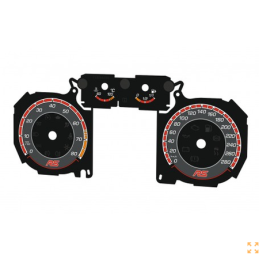 Kopie van FORD FOCUS MK2 STYLE RS – FONDS DE COMPTEUR PERSONNALISÉS / HABILLAGES DE TABLEAU DE BORD