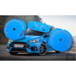 Ford Focus MK3 ST – Fonds de compteur de remplacement (coloris RS personnalisé) – Conversion de MPH en km/h