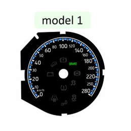 Fonds de compteur de remplacement pour Ford Focus ST250, style Focus RS – 280 km/h, 8 000 tr/min