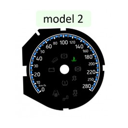 Fonds de compteur de remplacement pour Ford Focus ST250, style Focus RS – 280 km/h, 8 000 tr/min