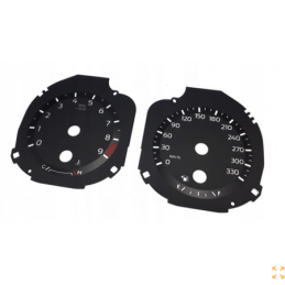 Fonds de compteurs Ford Mustang Shelby – Conversion MPH en km/h | Surcouche de compteur kilométrique