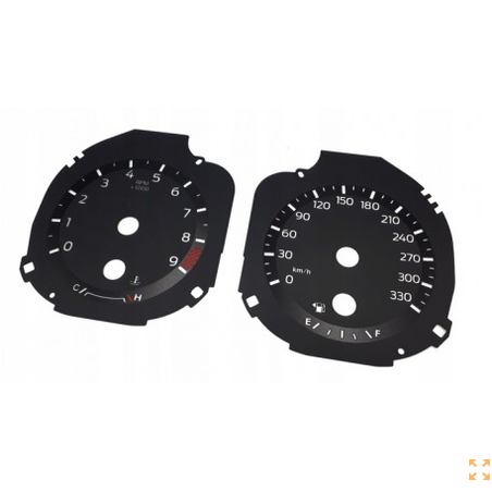 Fonds de compteurs Ford Mustang Shelby – Conversion MPH en km/h | Surcouche de compteur kilométrique
