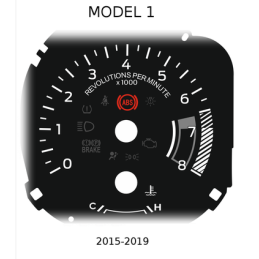 Fonds de compteurs de remplacement style origine Ford Mustang (2015+) – Conversion MPH vers km/h