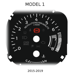 Ford Mustang (2015-) - Cadrans de remplacement compteur de vitesse et autres instruments de bord (fabrication américaine).