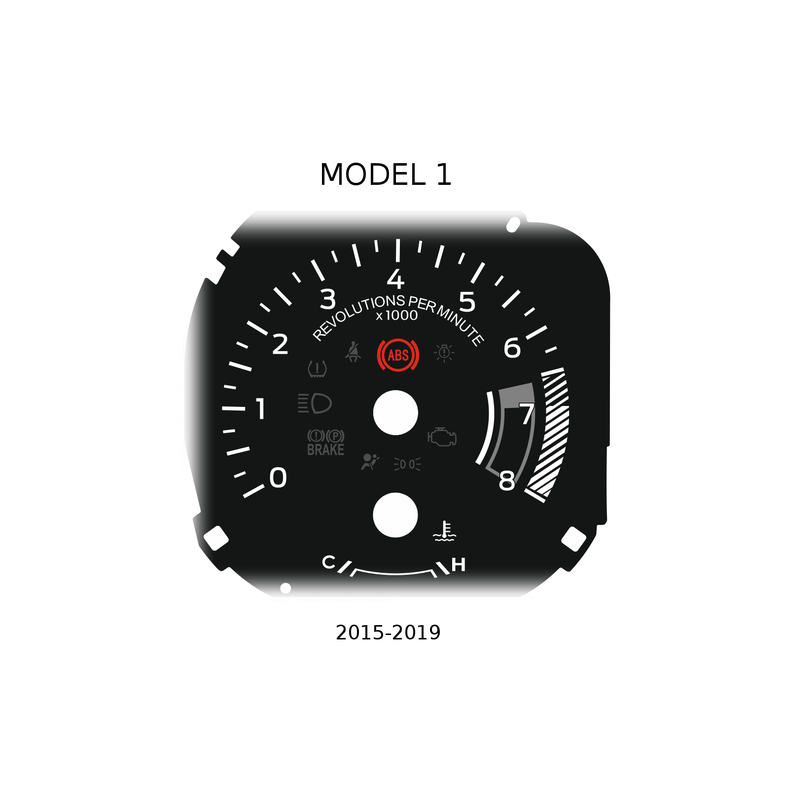 Ford Mustang (2015-) - Cadrans de remplacement compteur de vitesse et autres instruments de bord (fabrication américaine).