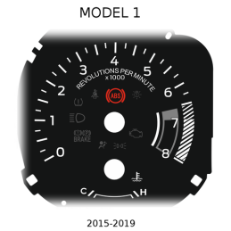 Ford Mustang (à partir de 2015) – fonds de compteurs de remplacement personnalisés (conversion MPH en km/h)
