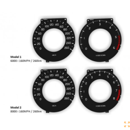 Volvo S60, S80, XC60, XC70 (avant restylage) – Fond de compteur de remplacement – ​​conversion de MPH en km/h