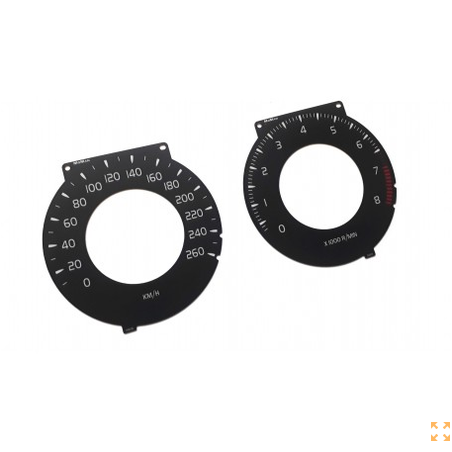 Volvo S60, S80, XC60, XC70 (avant restylage) – Fond de compteur de remplacement – ​​conversion de MPH en km/h