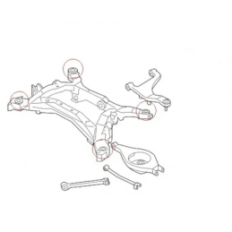 Silentblocs de sous-châssis arrière Nissan 350Z (2002-2009)