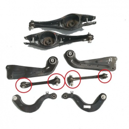 Silentblocs Bagues de barre de direction de bras inférieur arrière Seat Leon MK3 Tous les modèles (2013-2020)