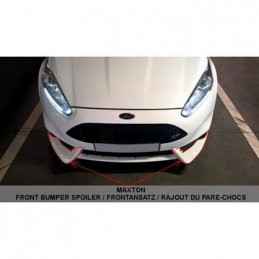 Lame du Pare-Chocs Avant Maxton - Ford Fiesta ST Mk7 FL (Avec Maxton Design Pare-Chocs) Noir Brillant