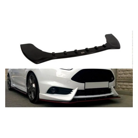 Lame du Pare-Chocs Avant Maxton - Ford Fiesta ST Mk7 FL (Avec Maxton Design Pare-Chocs) Noir Brillant