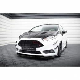 Lame Du Pare-Chocs Avant V.1 Maxton - Ford Fiesta ST Mk7 FL Noir Brillant