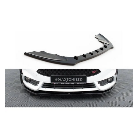 Lame Du Pare-Chocs Avant V.1 Maxton - Ford Fiesta ST Mk7 FL Noir Brillant