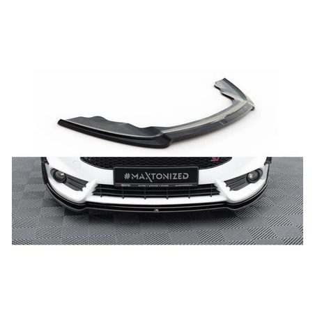 Lame Du Pare-Chocs Avant V.3 Maxton - Ford Fiesta ST Mk7 FL Noir Brillant