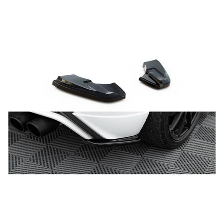 Lames De Pare-Chocs Arrière Latérales Maxton -  Ford Fiesta ST / ST-Line / Zetec S Mk7 FL Noir Brillant