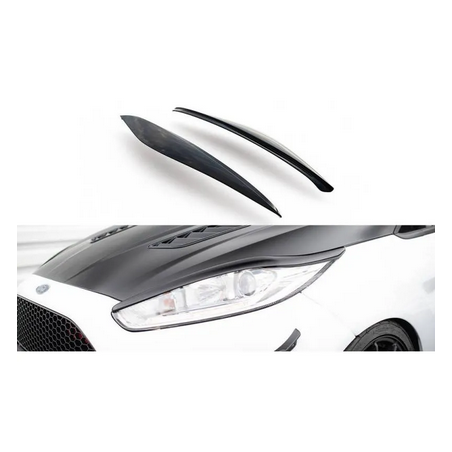 Paupieres De Phares V.1 Maxton - Ford Fiesta ST / ST-Line / Standard Mk7 FL Noir Brillant