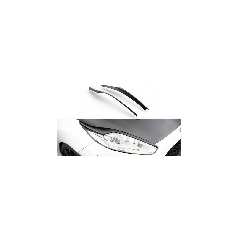 Paupieres De Phares V.2 Maxton - Ford Fiesta ST / ST-Line / Standard Mk7 FL Noir Brillant