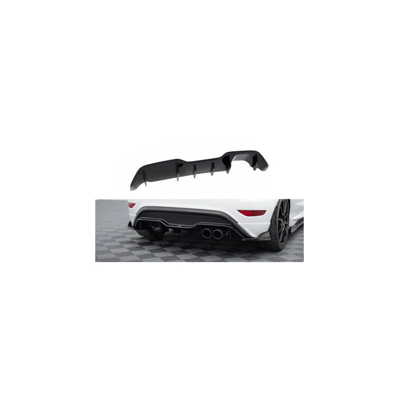 Rajout Du Pare-Chocs Arriere Maxton - Ford Fiesta ST Mk7 FL Noir Brillant