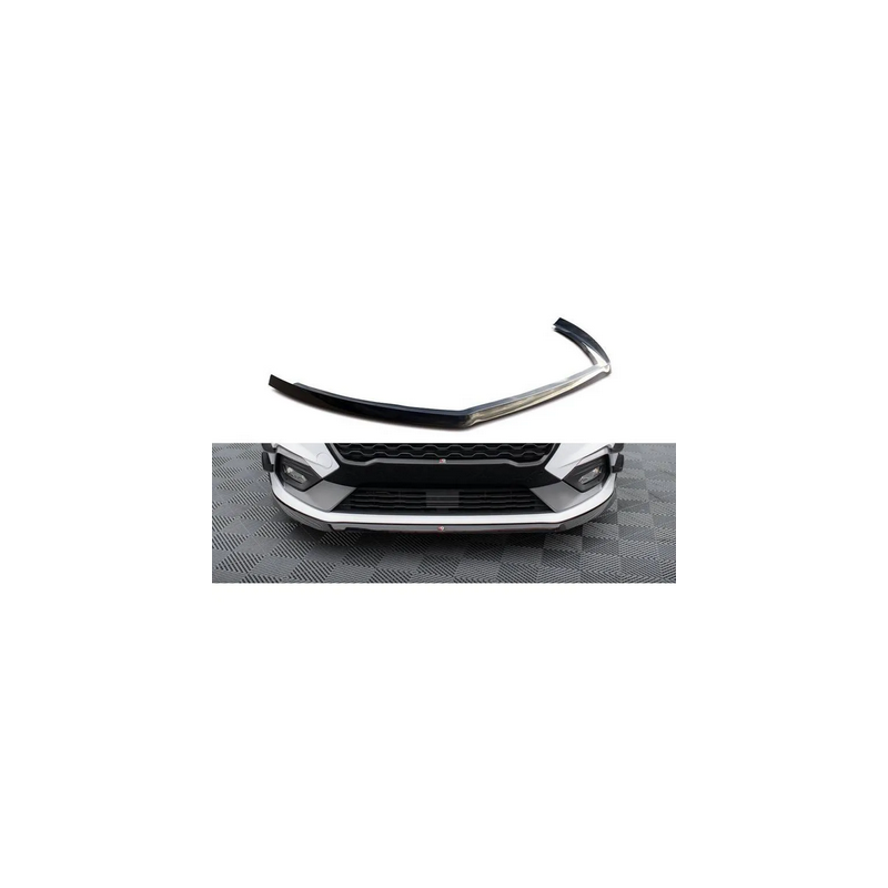 Lame Du Pare-Chocs Avant V.6 Maxton - Ford Fiesta Mk8 ST / ST-Line Noir Brillant