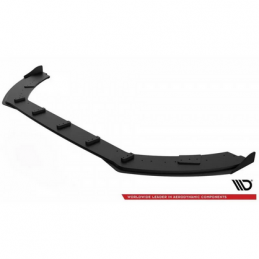 Sport Durabilité Lame Du Pare-Chocs Avant + Flaps Maxton - Ford Fiesta Mk8 ST / ST-Line Noir + Rabats Brillant