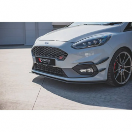 Sport Durabilité Lame Du Pare-Chocs Avant Maxton - Ford Fiesta Mk8 ST / ST-Line Noir