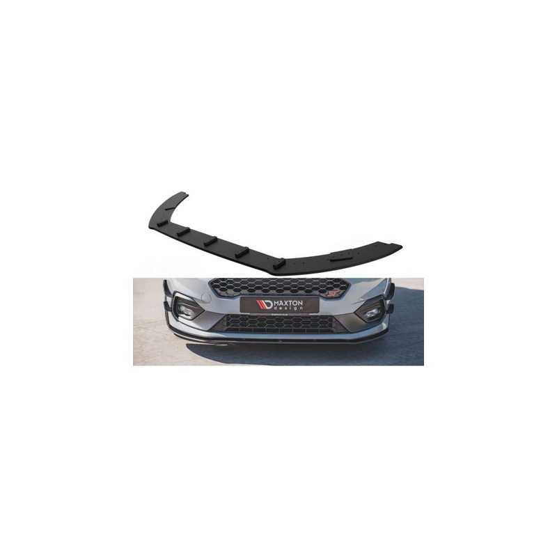 Sport Durabilité Lame Du Pare-Chocs Avant Maxton - Ford Fiesta Mk8 ST / ST-Line Noir