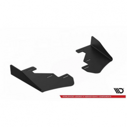 Sports Durabilité Diffuseur Arrière Complet + Flaps Maxton - Ford Fiesta Mk8 ST Noir + Rabats Brillant