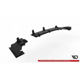 Sports Durabilité Diffuseur Arrière Complet + Flaps Maxton - Ford Fiesta Mk8 ST Noir + Rabats Brillant