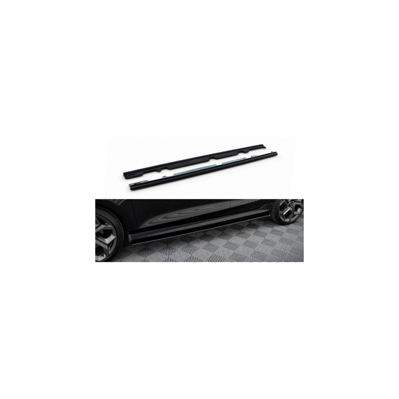 Lame De Bas De Caisse V.1 Maxton - Ford Fiesta Mk8 ST / ST-Line Noir Brillant