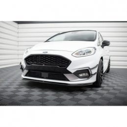 Lame De Pare-Chocs Avant V.3 Maxton - Ford Fiesta Mk8 ST / ST-Line Noir Brillant