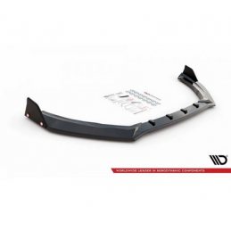 Lame Du Pare-Chocs Avant V.4 + Ailerons Maxton - Ford Fiesta ST / ST-Line Noir Brillant