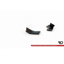 Lames De Pare-Chocs Arrière Latérales V.4 + Ailerons Maxton - Ford Fiesta ST Mk8 Noir Brillant