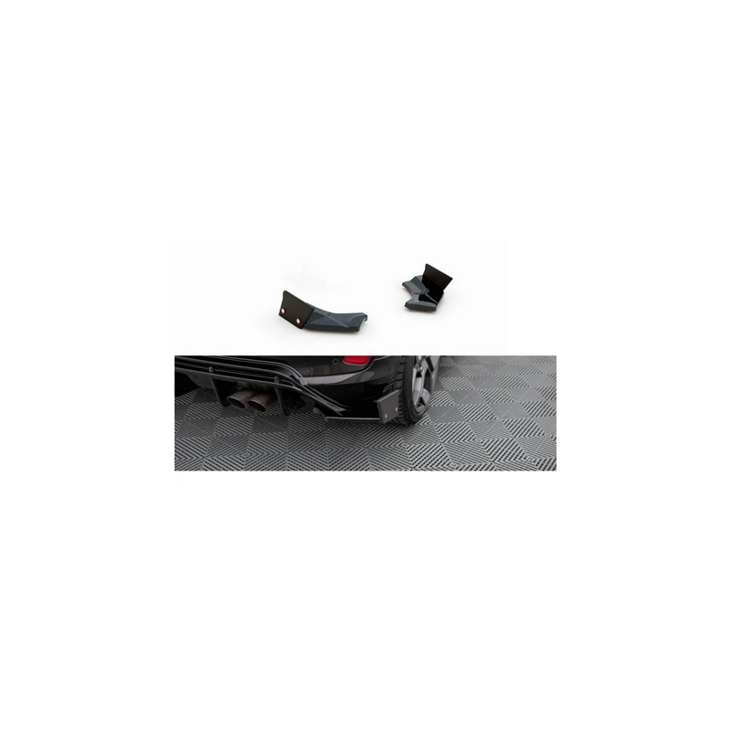 Lames De Pare-Chocs Arrière Latérales V.4 + Ailerons Maxton - Ford Fiesta ST Mk8 Noir Brillant