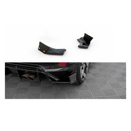 Lames De Pare-Chocs Arrière Latérales V.4 + Ailerons Maxton - Ford Fiesta ST Mk8 Noir Brillant