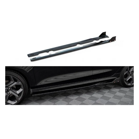 Rajouts Des Bas De Caisse V.2 Maxton -  Ford Fiesta ST / ST-Line Noir Brillant