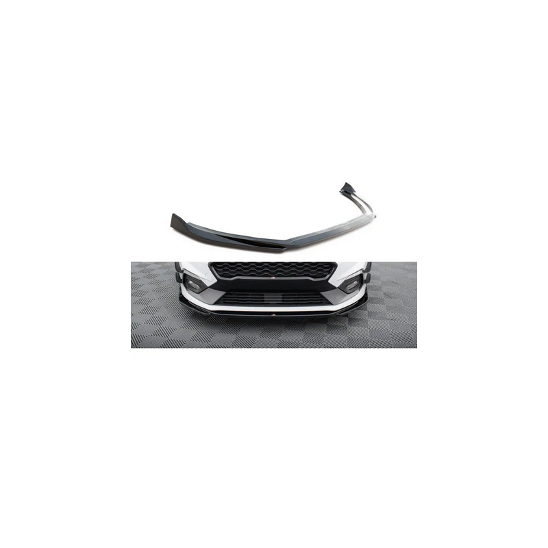 Lame Du Pare-Chocs Avant V.4 Maxton - Ford Fiesta Mk8 ST / ST-Line Noir Brillant