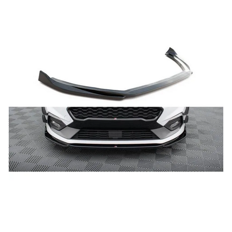 Lame Du Pare-Chocs Avant V.4 Maxton - Ford Fiesta Mk8 ST / ST-Line Noir Brillant