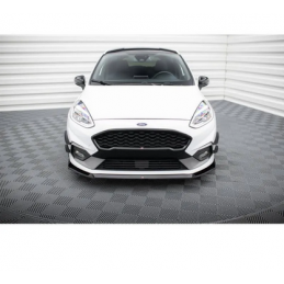 Lame Du Pare-Chocs Avant V.5 Maxton - Ford Fiesta Mk8 ST / ST-Line Noir Brillant