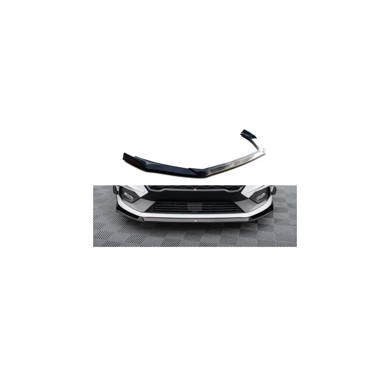 Lame Du Pare-Chocs Avant V.5 Maxton - Ford Fiesta Mk8 ST / ST-Line Noir Brillant