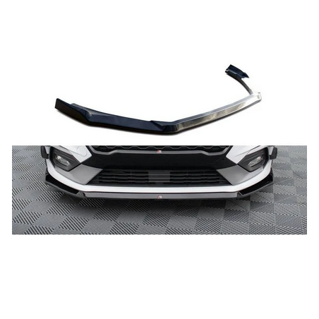 Lame Du Pare-Chocs Avant V.5 Maxton - Ford Fiesta Mk8 ST / ST-Line Noir Brillant