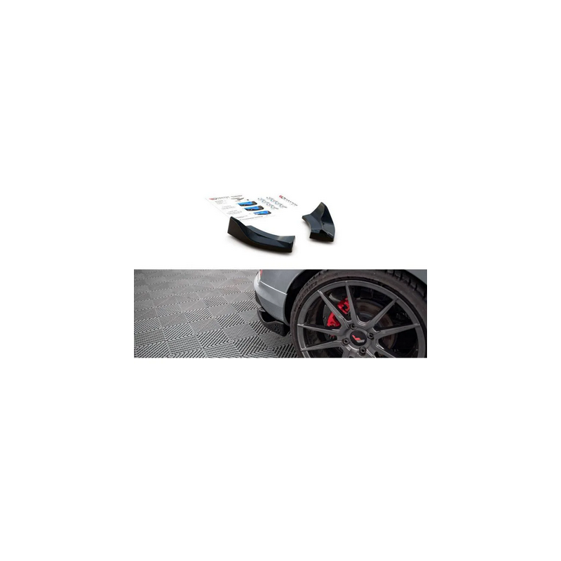 Lames De Pare-Chocs Arrière Latérales V.1 Maxton - Ford Fiesta ST Mk8 Noir Brillant