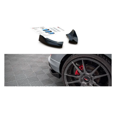 Lames De Pare-Chocs Arrière Latérales V.1 Maxton - Ford Fiesta ST Mk8 Noir Brillant