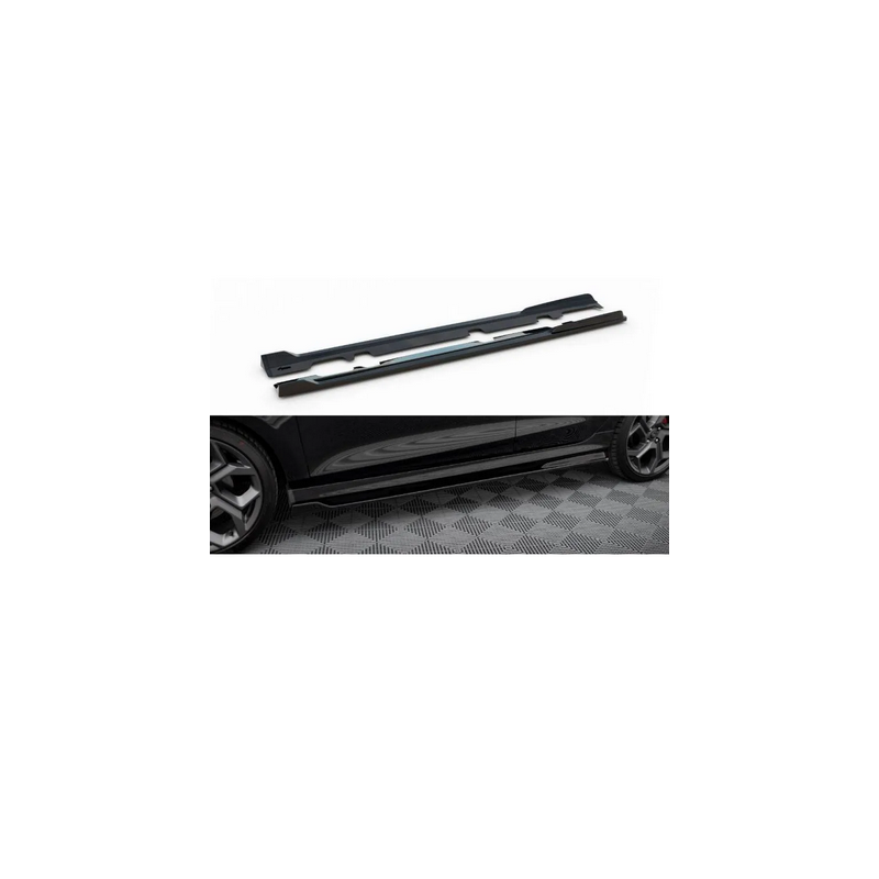 Rajouts Des Bas De Caisse V.3 Maxton - Ford Fiesta Mk8 ST / ST-Line Noir Brillant