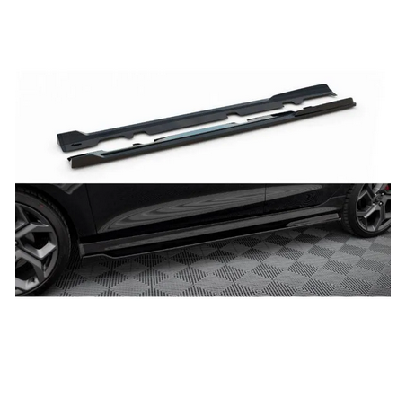 Rajouts Des Bas De Caisse V.3 Maxton - Ford Fiesta Mk8 ST / ST-Line Noir Brillant