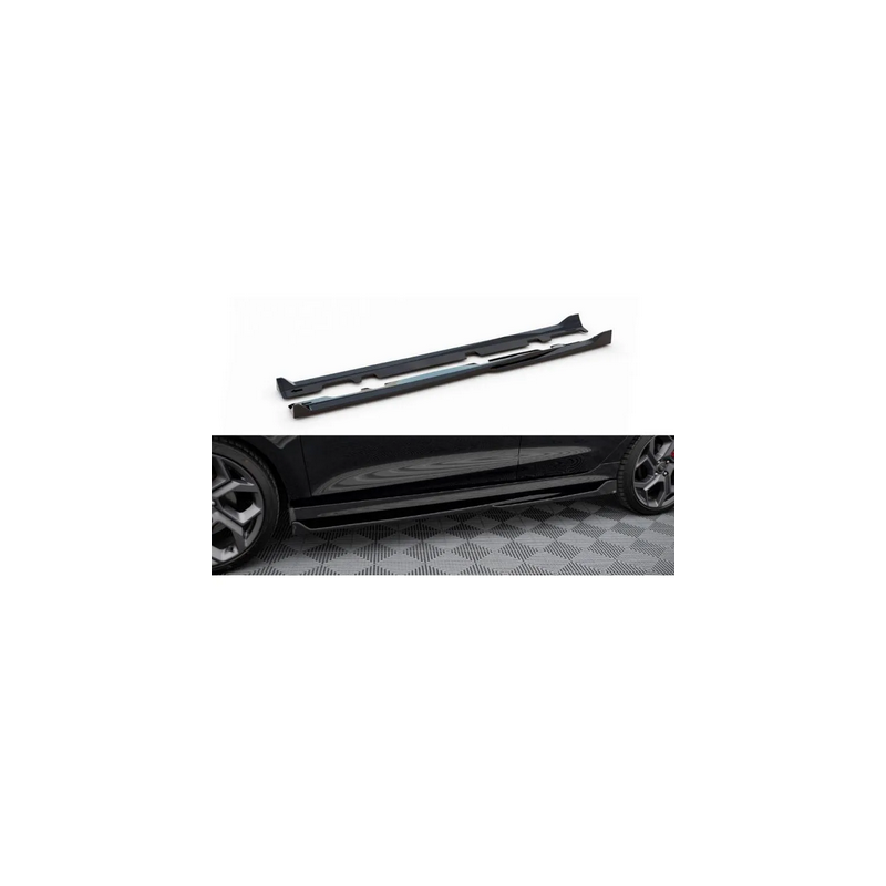 Rajouts Des Bas De Caisse V.4 Maxton - Ford Fiesta Mk8 ST / ST-Line Noir Brillant