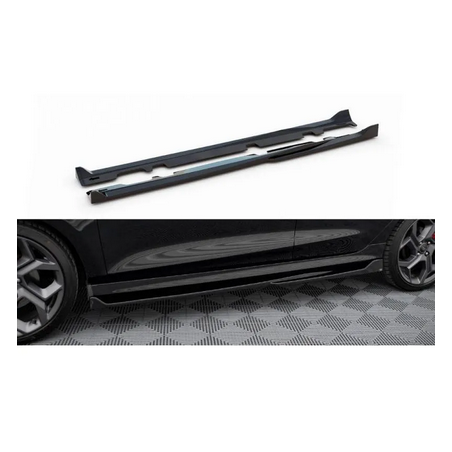 Rajouts Des Bas De Caisse V.4 Maxton - Ford Fiesta Mk8 ST / ST-Line Noir Brillant