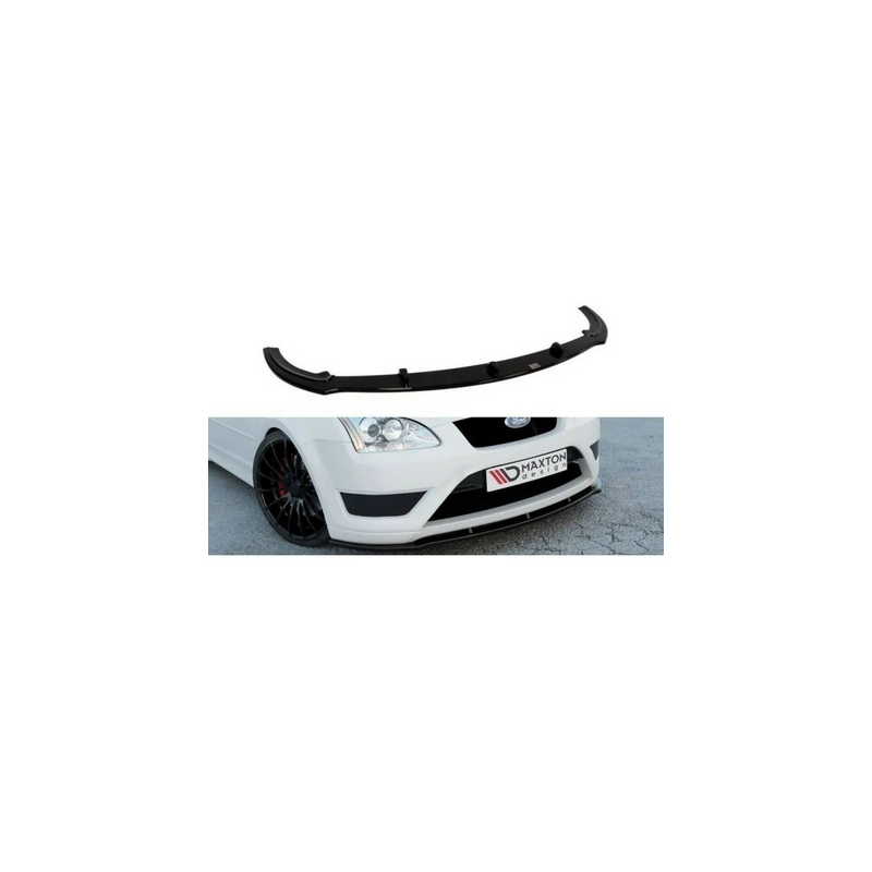 Lame Du Pare-Chocs Avant V.1 Maxton - Ford Focus ST Mk2 Noir Brillant