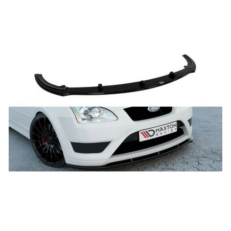 Lame Du Pare-Chocs Avant V.1 Maxton - Ford Focus ST Mk2 Noir Brillant