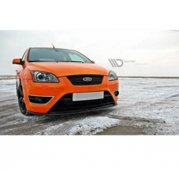 Lame Du Pare-Chocs Avant V.2 Maxton - Ford Focus ST Mk2 Noir Brillant
